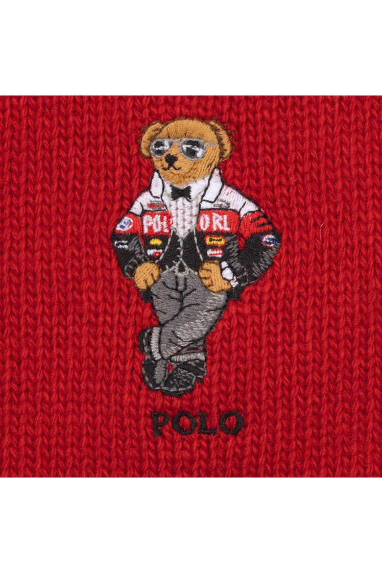 Racing Bear Scarf, Alternate, color, Polo Black