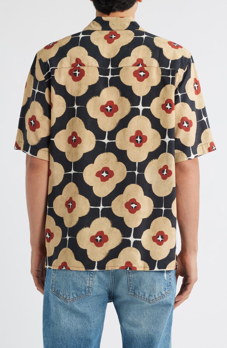 Wax London Didcot Holiday Camp Shirt, Alternate, color, Black / Red