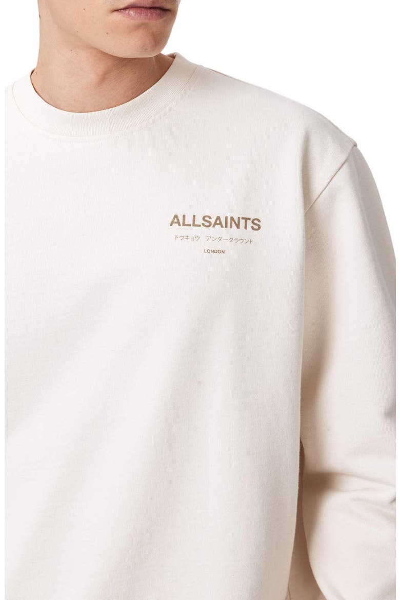 Underground Logo Organic Cotton Graphic Sweatshirt, Alternate, color, SWAN WHITE