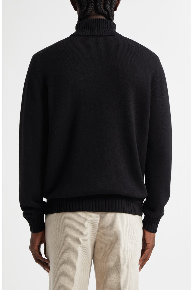 Cashmere Turtleneck Sweater, Alternate, color, BLACK