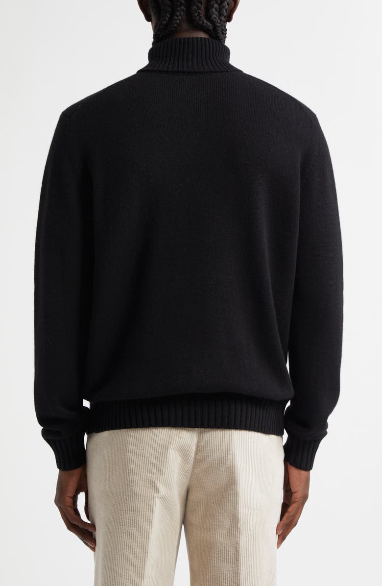 Thom Sweeney Cashmere Turtleneck Sweater, Alternate, color, Black