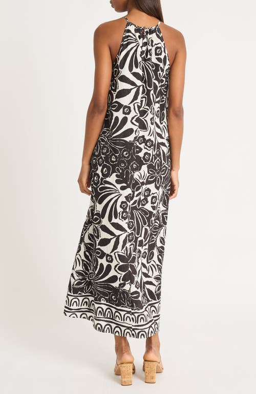 The Good Journey Keyhole Maxi Sundress In Blue