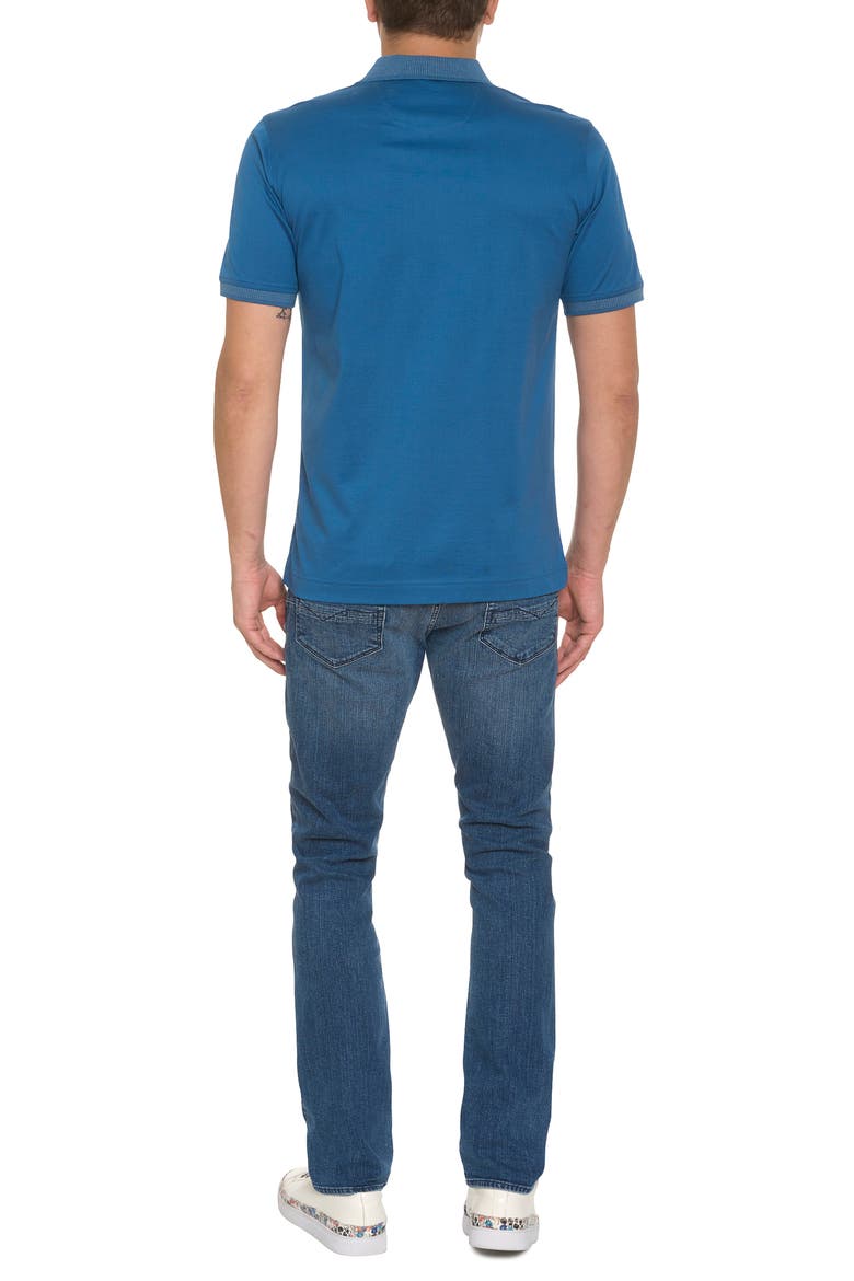 Archie 2 Skull Appliqué Polo, Alternate, color, INDIGO