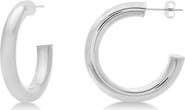 ALLUREZ Medium Open Hoop Earrings 14k