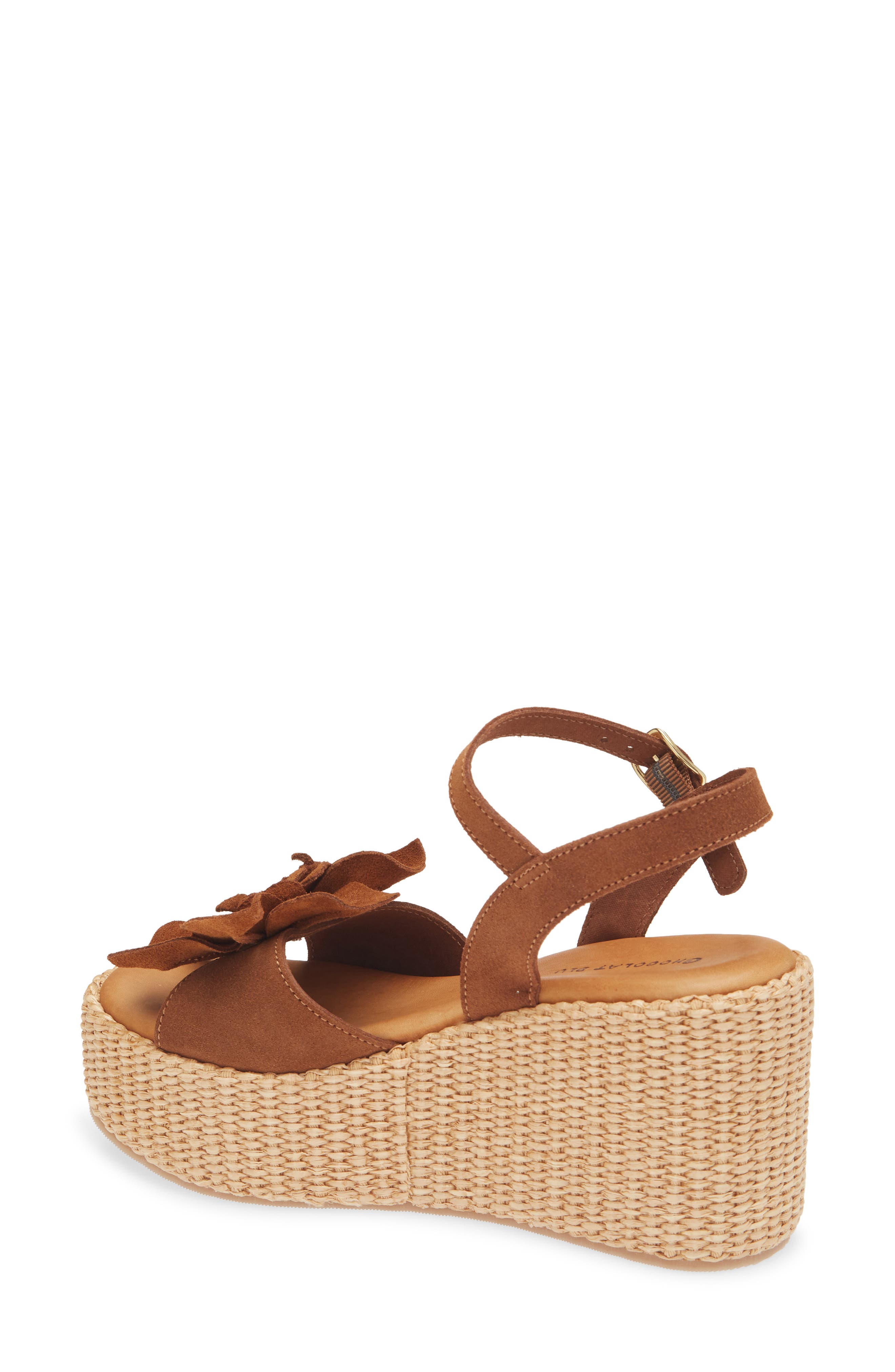 Chocolat Blu Jakkie Platform Wedge, Alternate, color, Cinnamon Suede