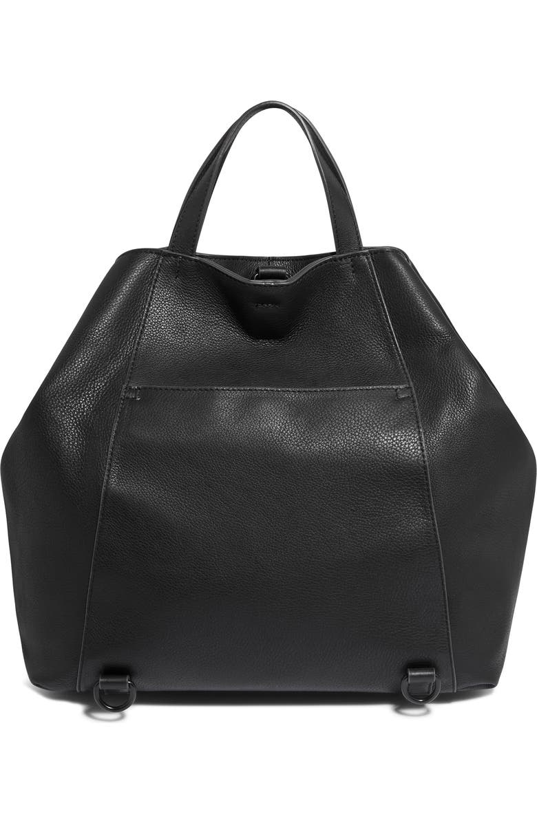 AIMEE Empire Convertible Leather Tote, Alternate, color, Black