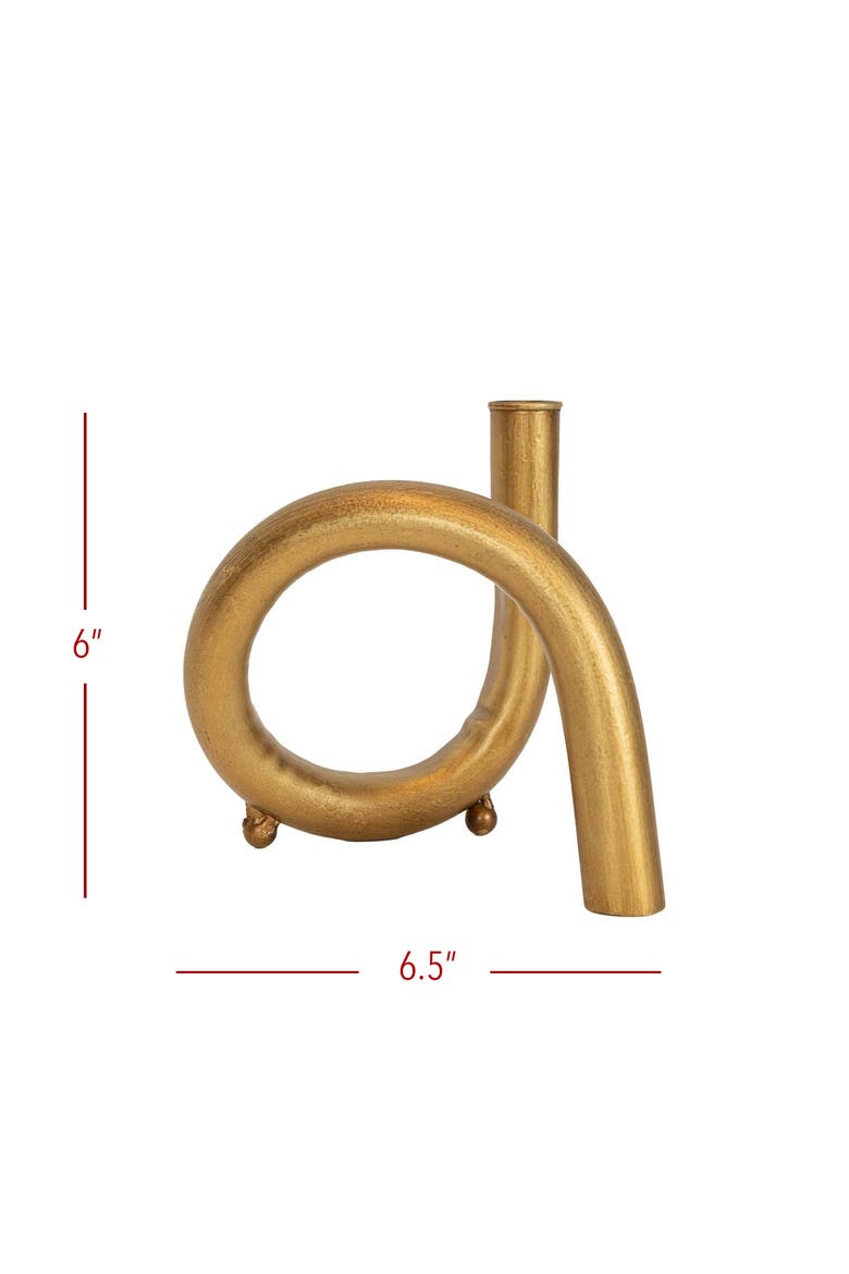 Faye Twisted Small Candle Holder, Alternate, color, Gold