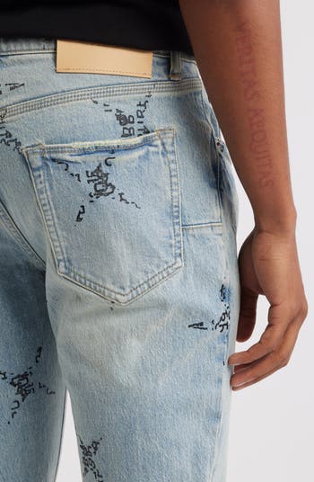 Silver Screen Foil Skinny Jeans