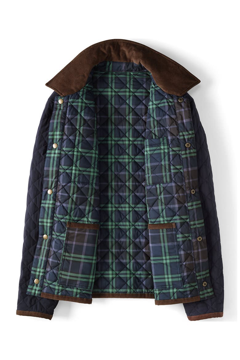 Reversible Insulated Barn Jacket, Alternate, color, Radiant Navy/Navy Plaid