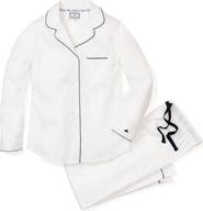 Petite Plume Contrast Piping Pajamas