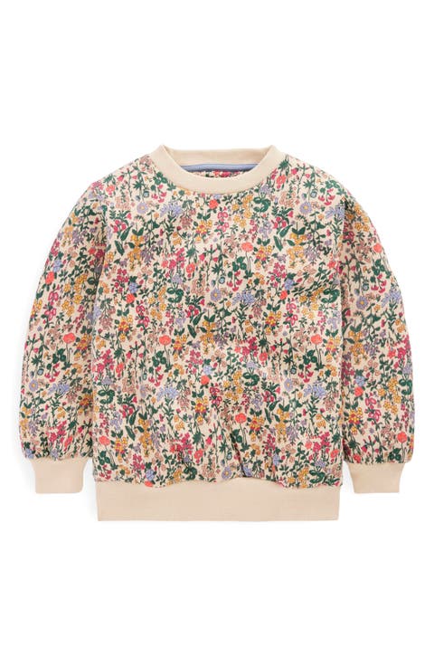 Kids' Floral Print Cotton Sweatshirt (Toddler, Little Kid & Big Kid)