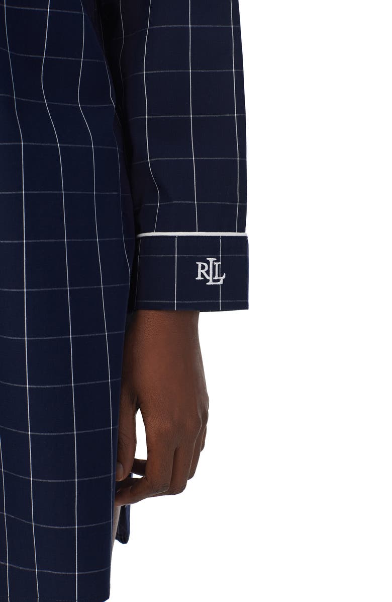 Lauren Ralph Lauren Glen Plaid Organic Cotton Sleepshirt, Alternate, color,