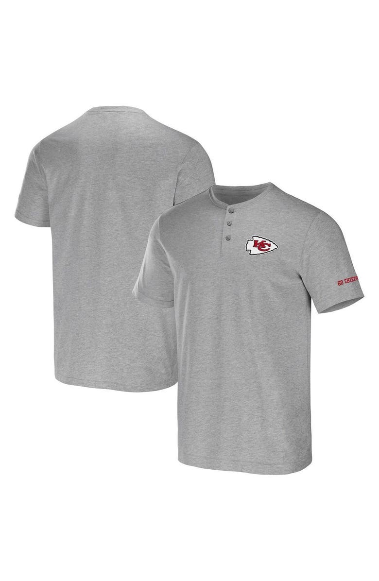 NFL X DARIUS RUCKER Men's NFL x Darius Rucker Collection by Fanatics Heather Gray Kansas City Chiefs Henley T-Shirt, Main, color, Heather Gray