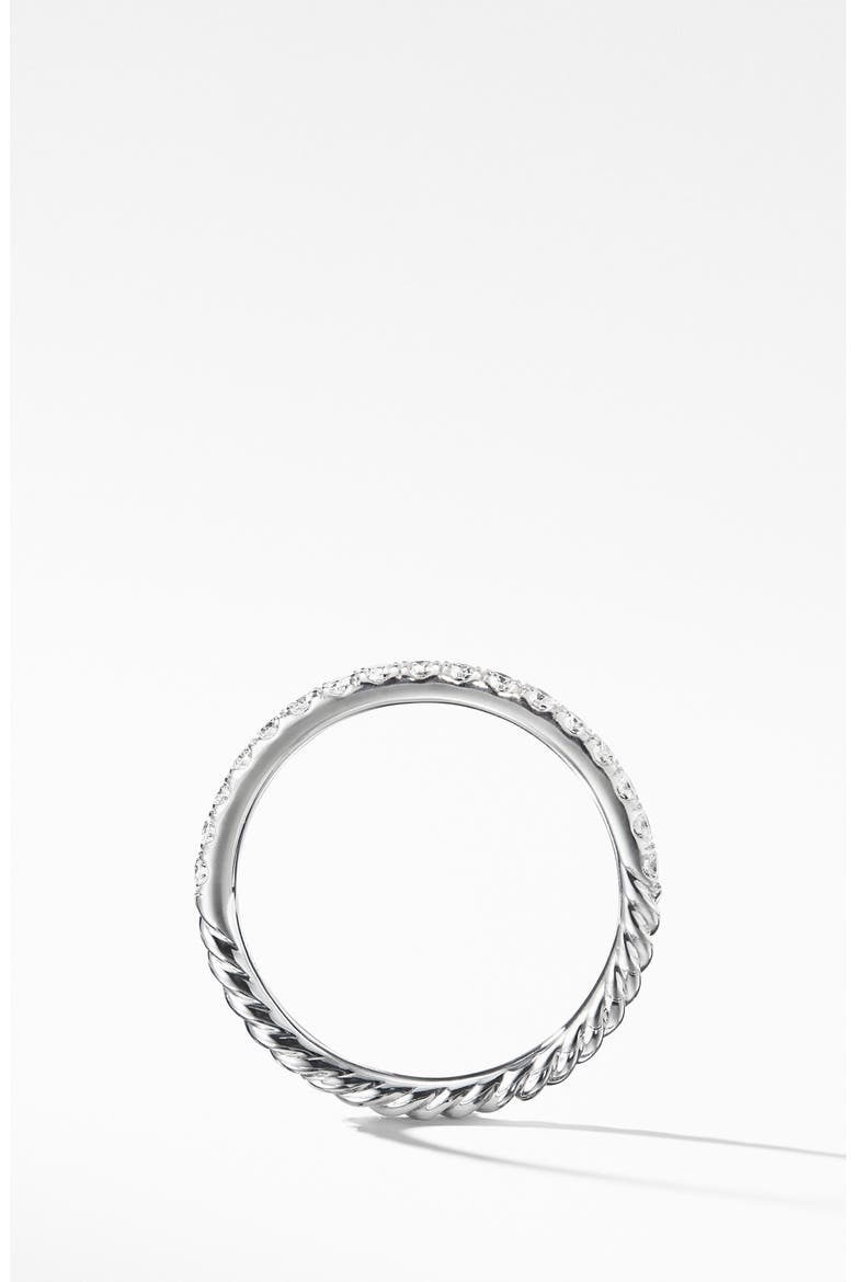 Cable Pavé Diamond Band Ring, Alternate, color, WHITE GOLD/ DIAMOND