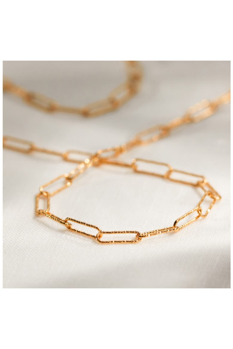 Alta Textured Chain Anklet, Alternate, color, YELLOW GOLD