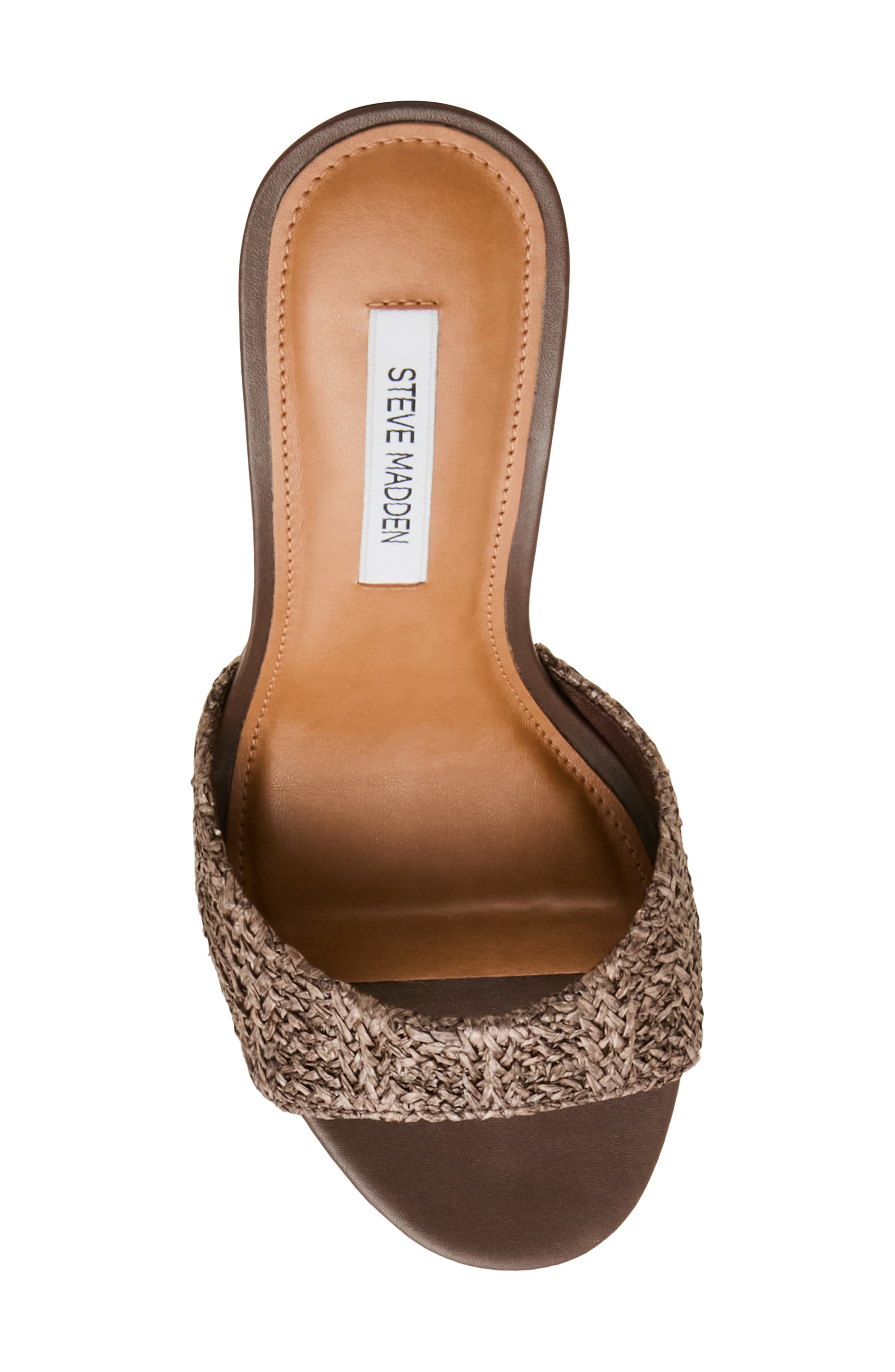Steve Madden Kahlea Raffia Sandal, Alternate, color, Brown Raffia