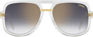 Carrera Eyewear Victory 59mm Gradient Square Geometric Sunglasses