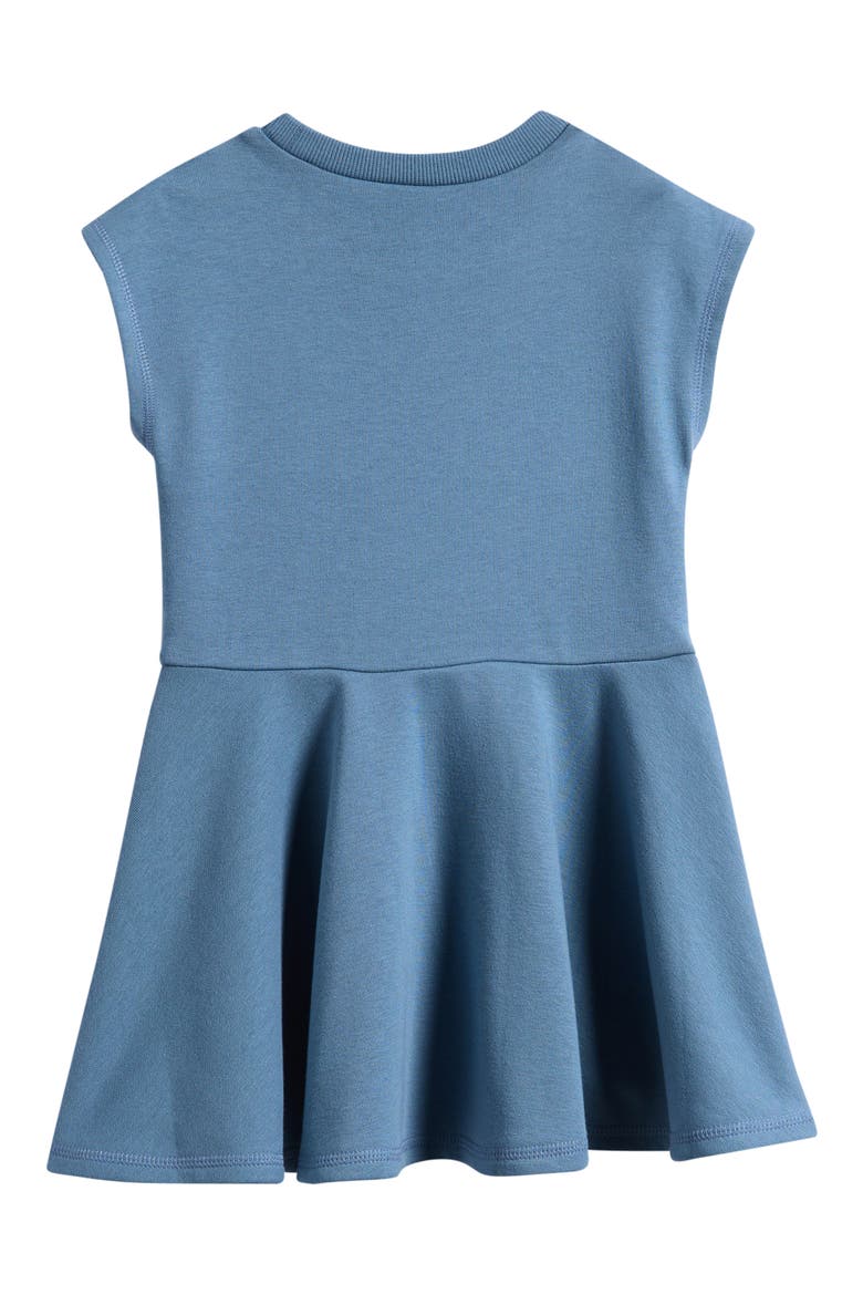 Kids' Drop Waist Cotton Blend Dress, Alternate, color, INDIGO WAVE