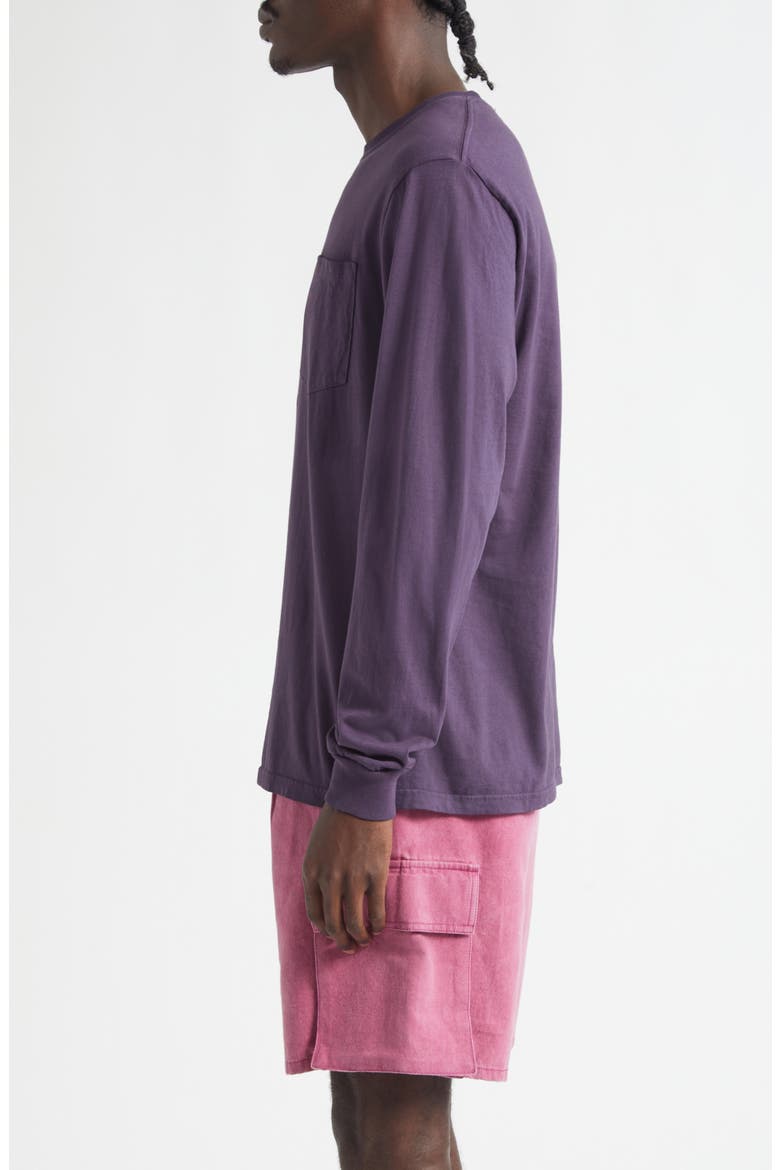 Core Logo Long Sleeve Pocket T-Shirt, Alternate, color, PLUM