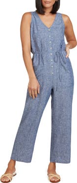 matty m. Linen Blend Jumpsuit