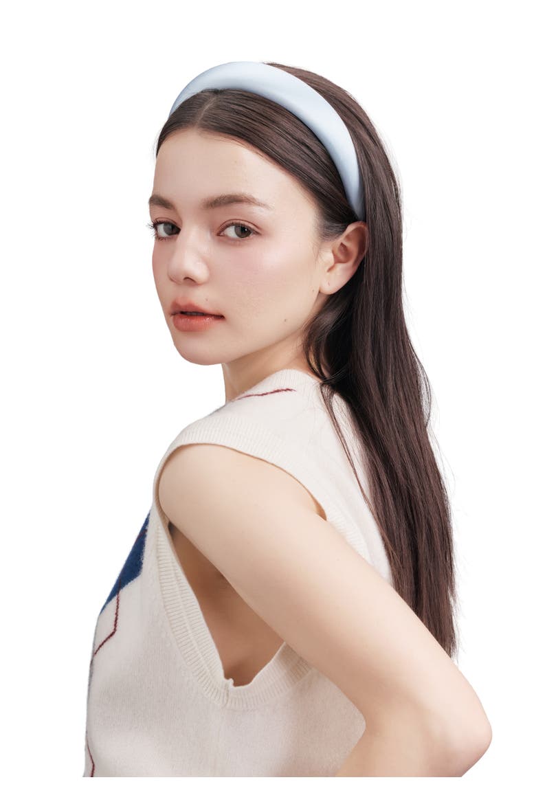 The Essential Silk Headband, Alternate, color, Blue