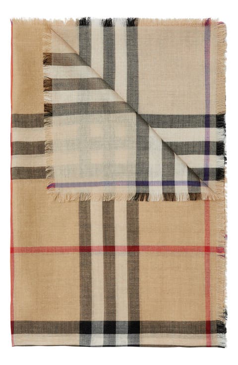 Burberry Check Reversible Wool & Silk Scarf | Nordstrom
