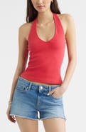 BP. V-Neck Rib Halter Top