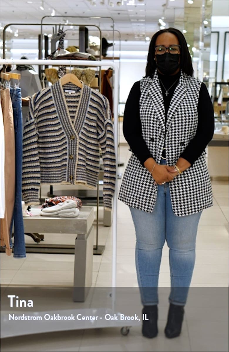 Waller Stripe Crop Cardigan, sales video thumbnail