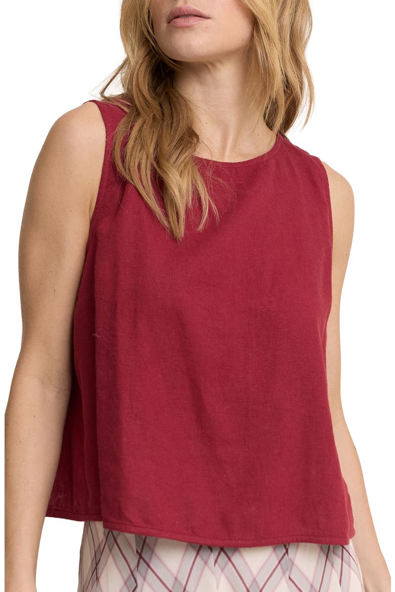 Tulip Back Sleeveless Top, Main, color, RED