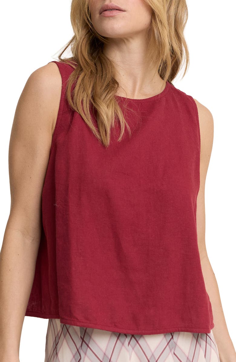 Nobody's Child Tulip Back Sleeveless Top, Main, color, Red