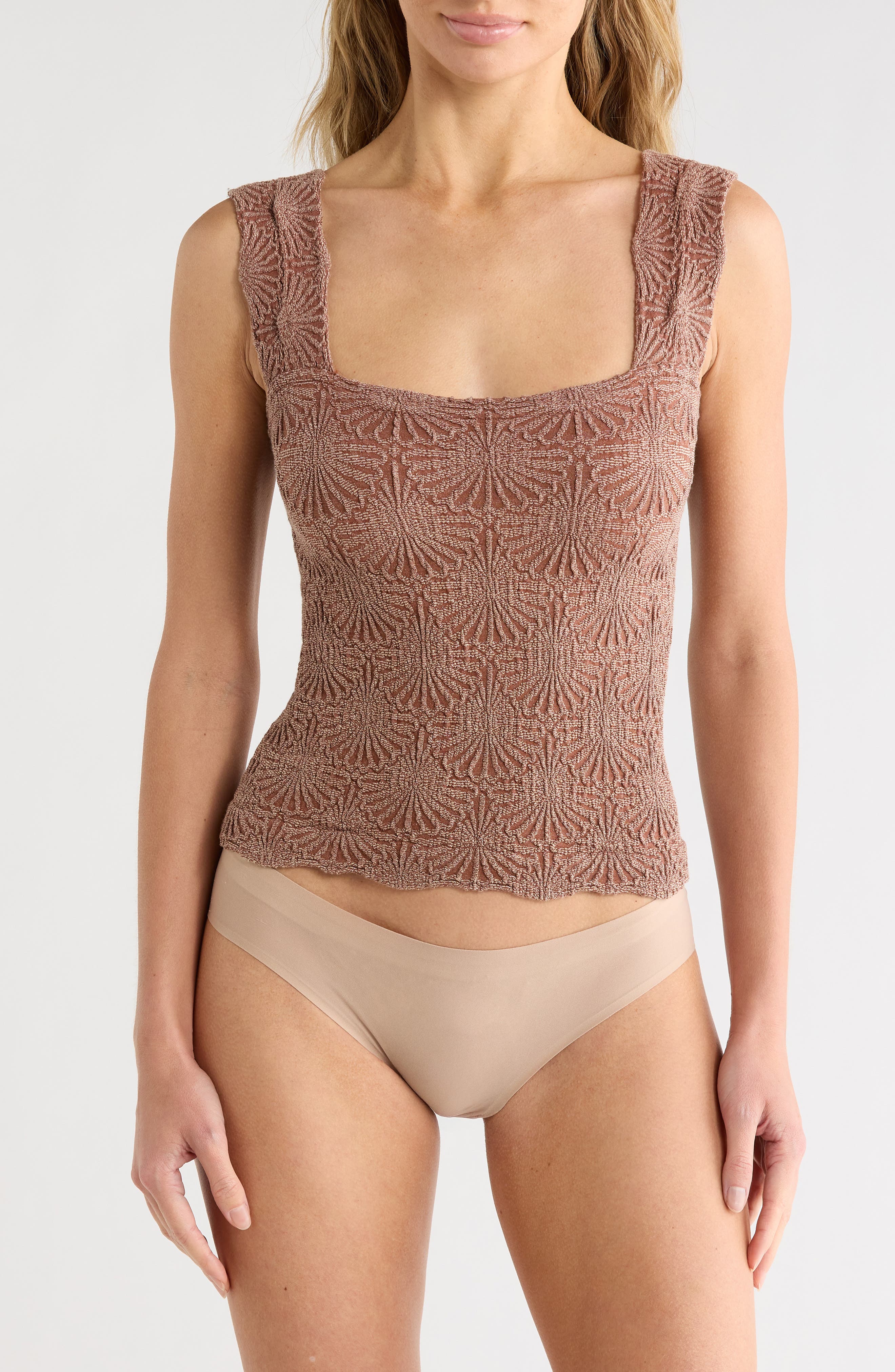 Free People Love Letter Floral Knit Camisole