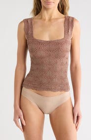 Free People Love Letter Floral Knit Camisole