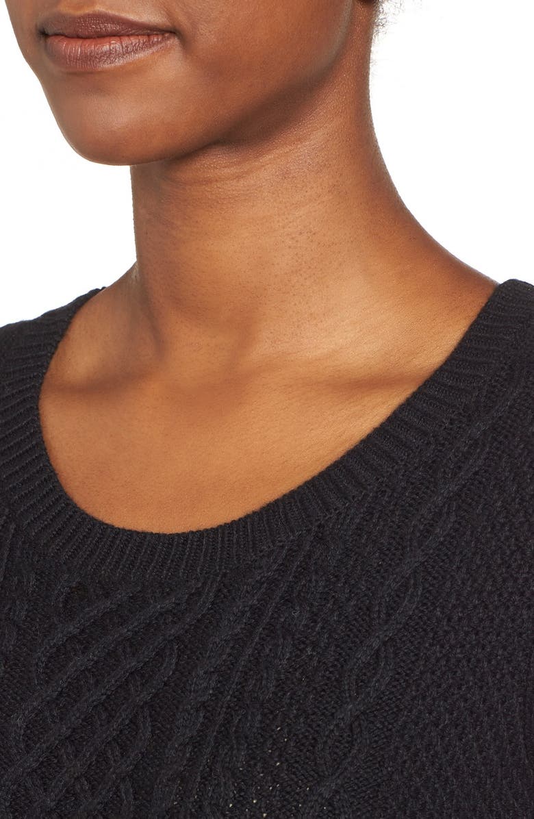 Caslon<sup>®</sup> Cable Knit Sweater Dress, Alternate, color, 