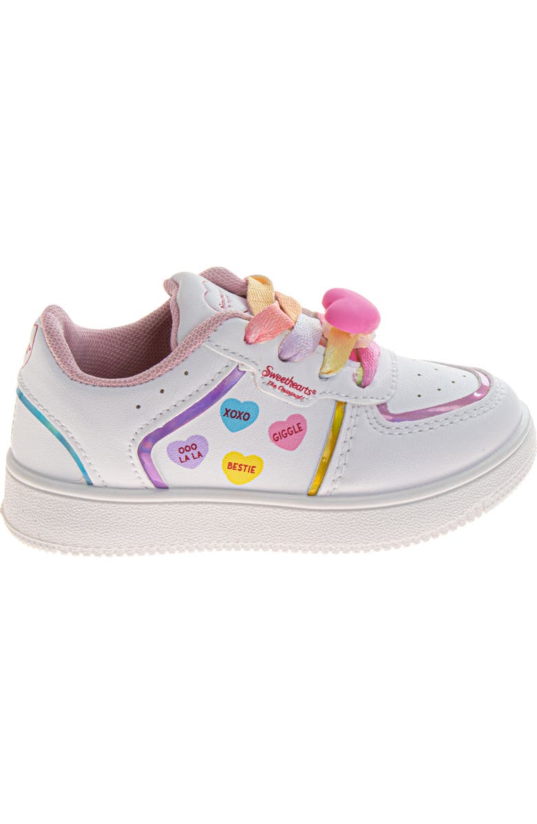 SweetHearts White Sneakers Girls 5-10, Alternate, color, White Multi