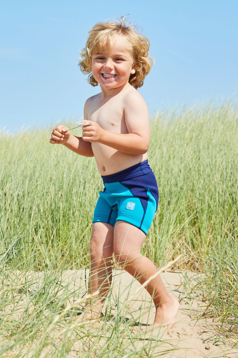 Jammer Swim Diaper Shorts, Alternate, color, Navy/Jade