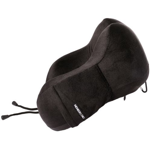Members Only Memory Foam Travel Neck Pillow In Black