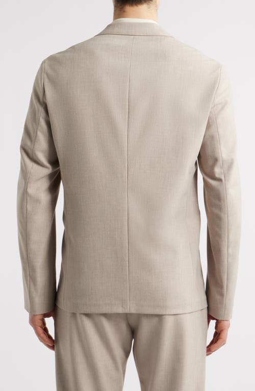 Emporio Armani Mélange Stretch Gabardine Sport Coat In Sand