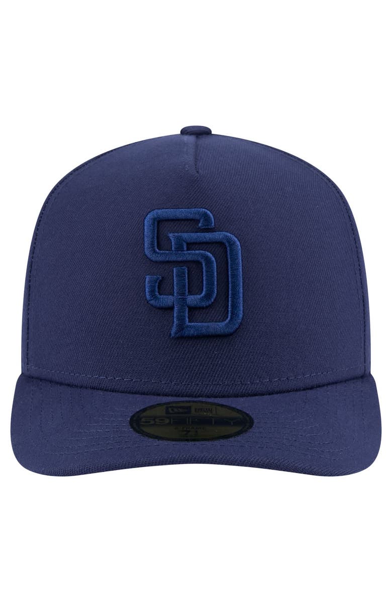New Era Men's New Era Navy San Diego Padres Color Pack A-Frame 59FIFTY Fitted Hat, Alternate, color, 