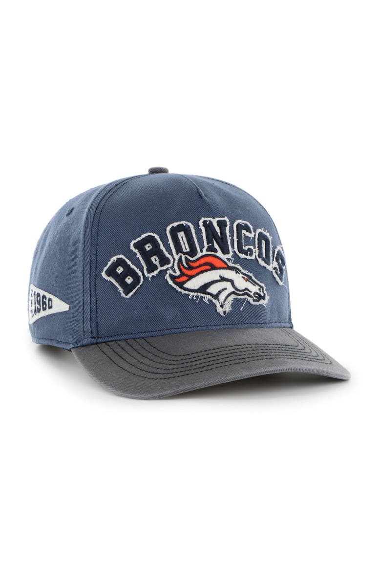 Men's '47 Navy Denver Broncos  Calderwood Well Worn Hitch Adjustable Hat, Main, color, Navy