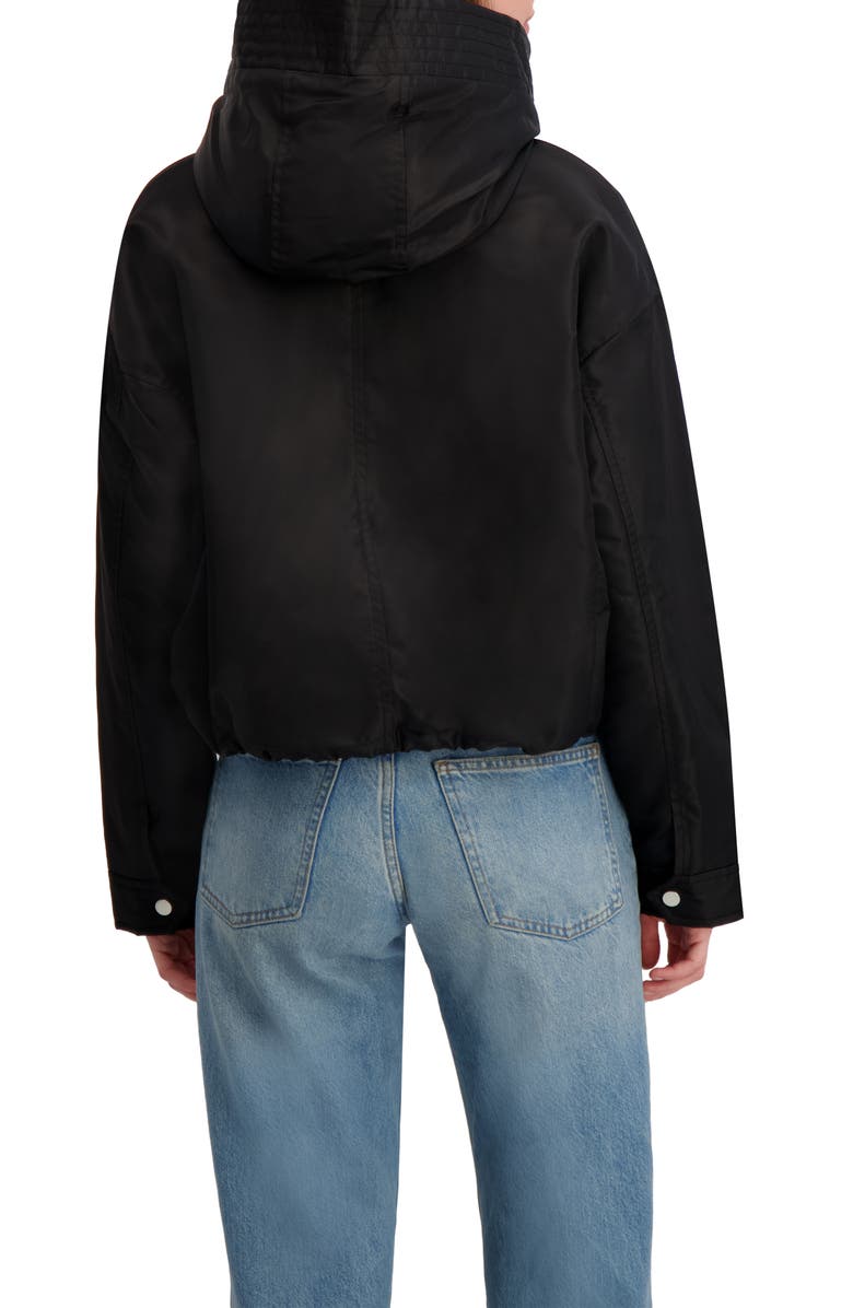 Laundry by Shelli Segal Faux Shearling Lined Hooded Jacket, Alternate, color, Black