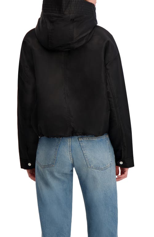 Laundry By Shelli Segal Faux Shearling Lined Hooded Jacket In Black