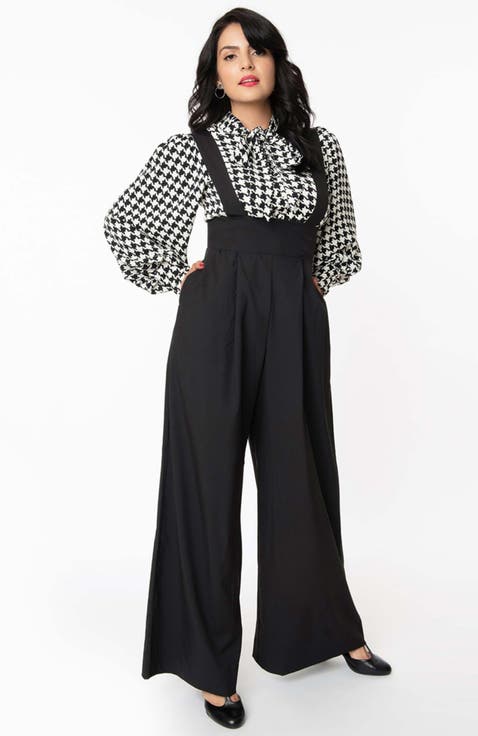 Wide Leg Rochelle Suspender Pants