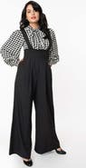 Unique Vintage Wide Leg Rochelle Suspender Pants