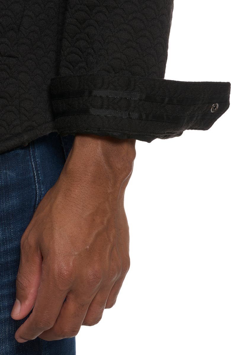 Robert Graham Downey Knit Snap Front Shirt, Alternate, color, Black