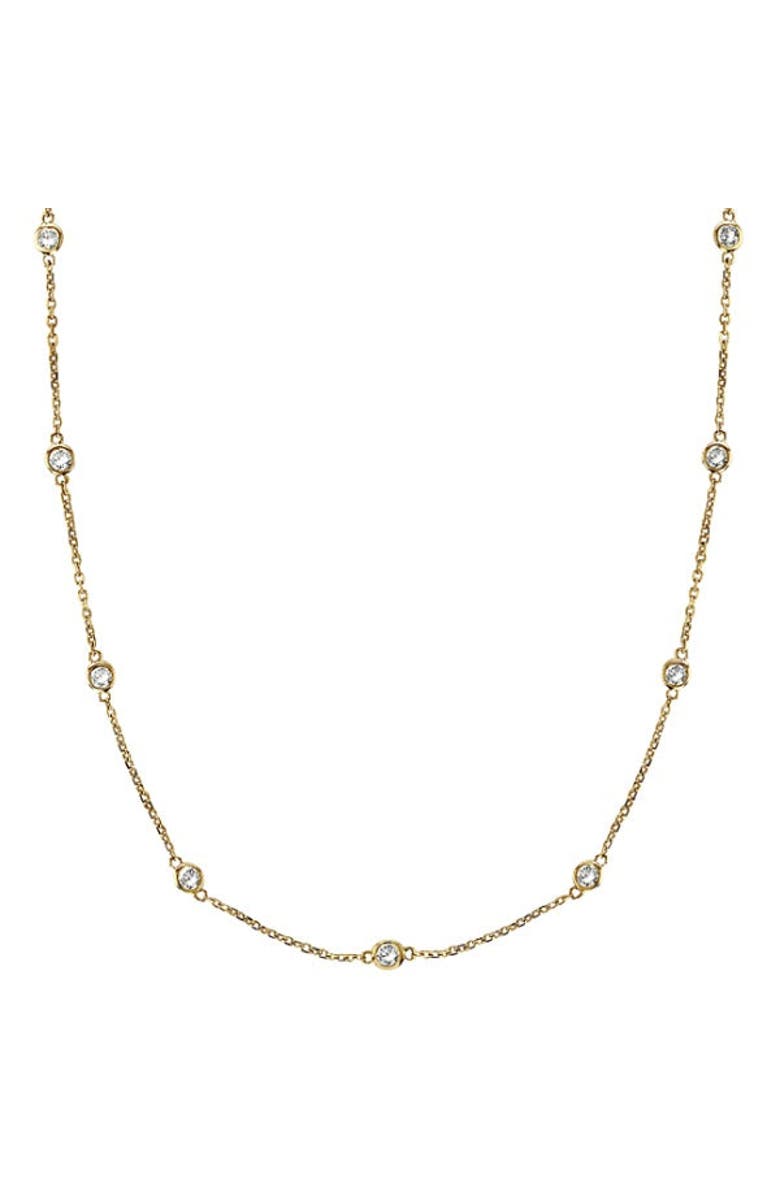 ALLUREZ Lab Diamonds By The Yard Station Necklace 14k, Main, color, Yellow Gold