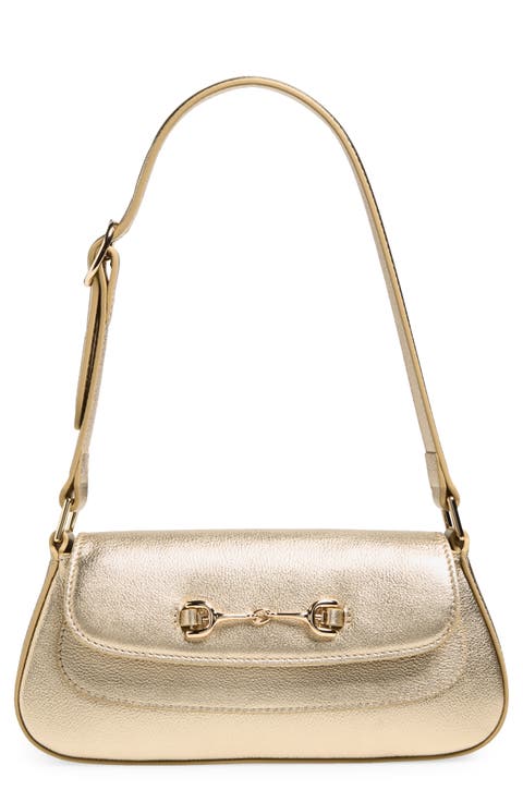 Loraine Metallic Leather Shoulder Bag