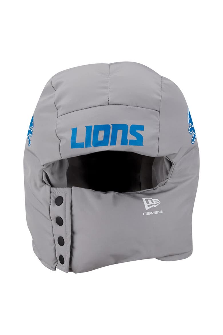 Men's New Era  Gray Detroit Lions Puffer Balaclava, Alternate, color, Gray