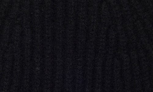 Nordstrom Rack Cashmere Ribbed Beanie In Black
