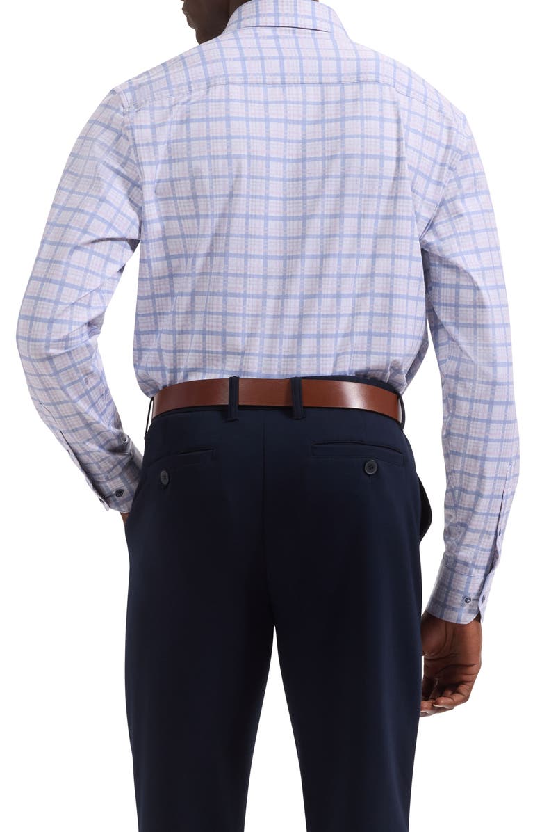 Bugatchi Jimmy OoohCotton<sup>®</sup> Plaid Button-Up Shirt, Alternate, color, Dusty Pink