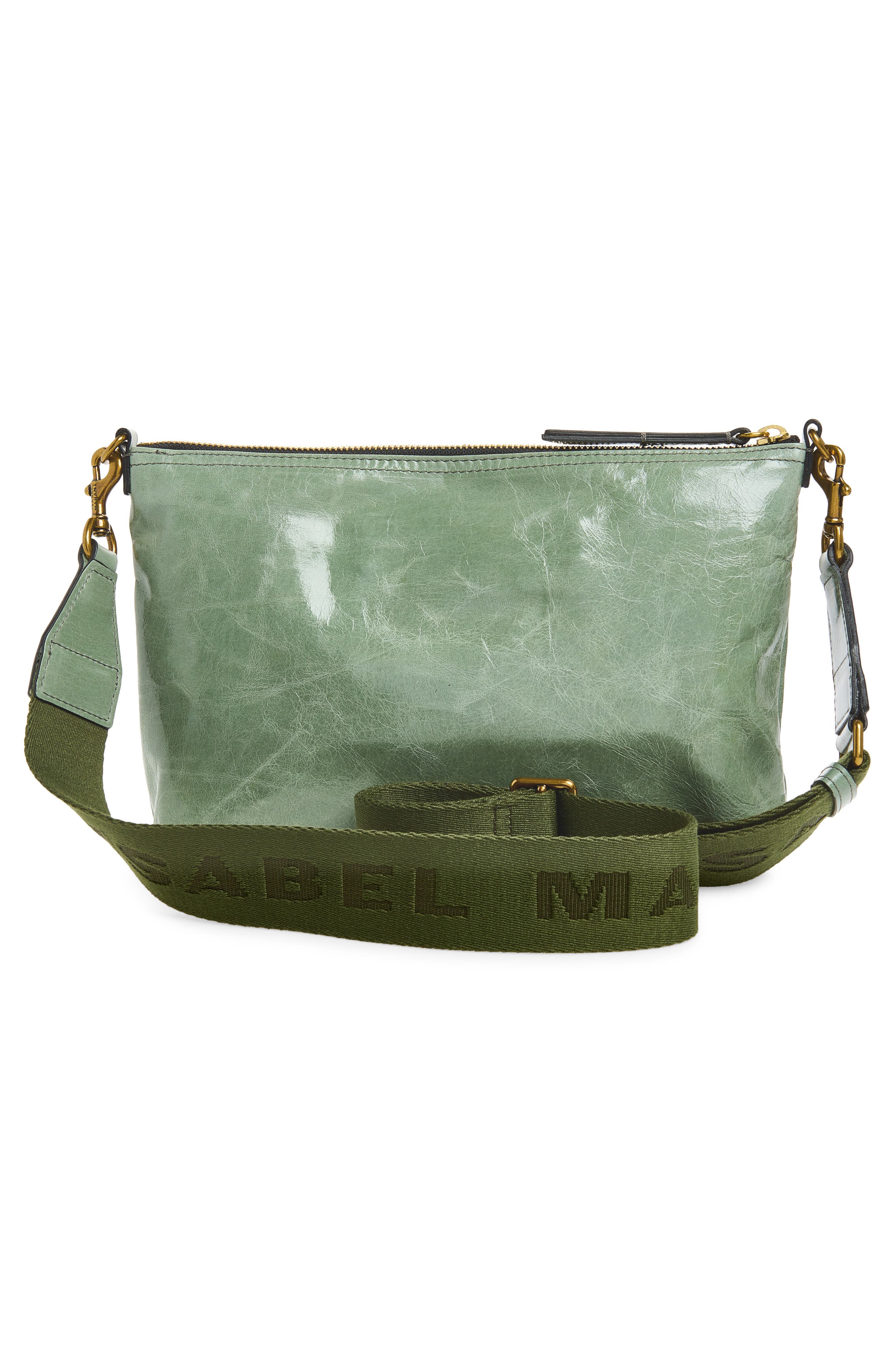 Nessah Wardy Leather Crossbody Bag, Alternate, color, SAGE